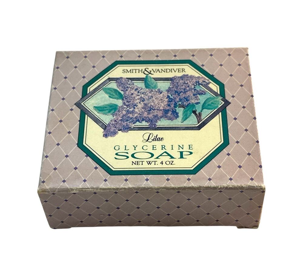 Vintage Smith & Vandiver Lilac Glycerine Soap 4 oz NOS Original Box